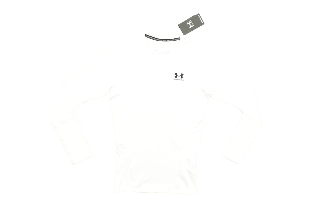 NEW Under Armour Men's Size M White ColdGear Fitted Crew Long Sleeve Shirt